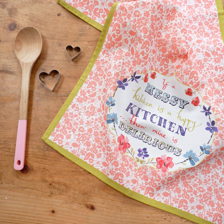 Messy Kitchen Tea towel for wholesale by Ashley Thomas