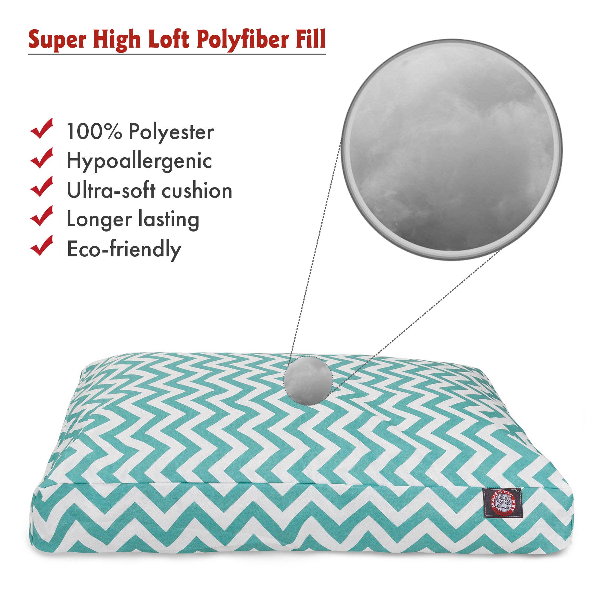 Majestic Pet Products – cama - Cão por atacado – Cama retangular para cães Chevron26