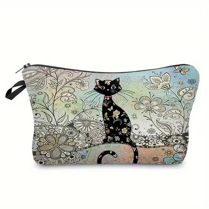 ACCITY - Wholesale Makeup/Cosmetic Bag - RETRO CAT CREATIVE COSMETIC BAG_CWAB22676