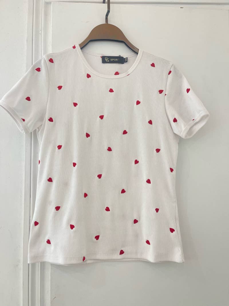 EASY MODE - Wholesale T-Shirt - Women's - Embroidered T-shirt top - 11084