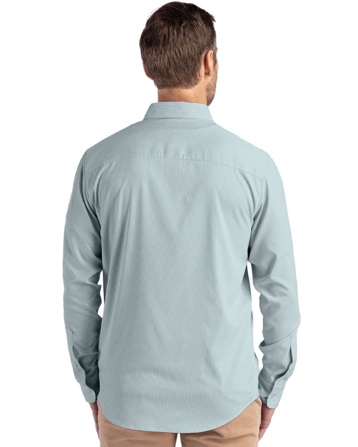 Cutter & Buck - Wholesale Button Down Shirt - Men's - Cutter & Buck Skyline Eco Pinstripe Big & Tall Dress Shirt12