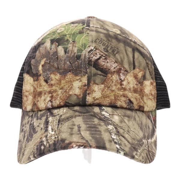 C.C MOSSY OAK Mini Break-Up Camouflage Mesh Back Ball Cap BA936 for wholesale on Faire1