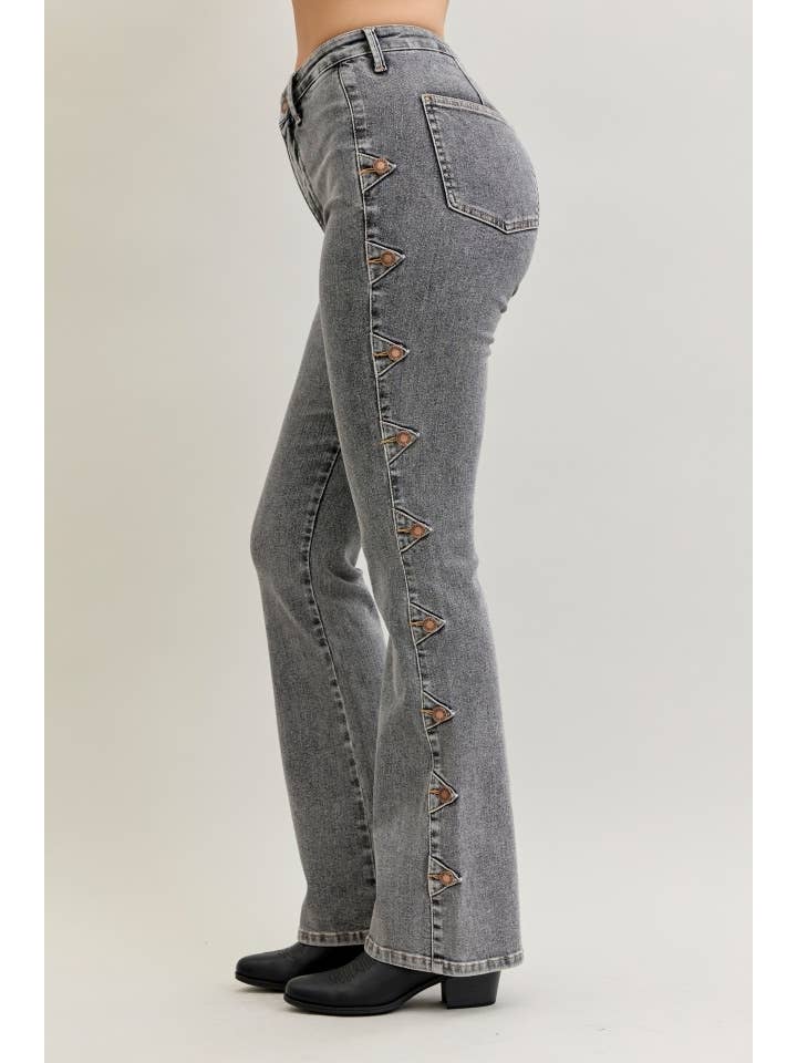 GRY HW Bootcut Western Side Seam & Coin Pkt Detail for wholesale on Faire5