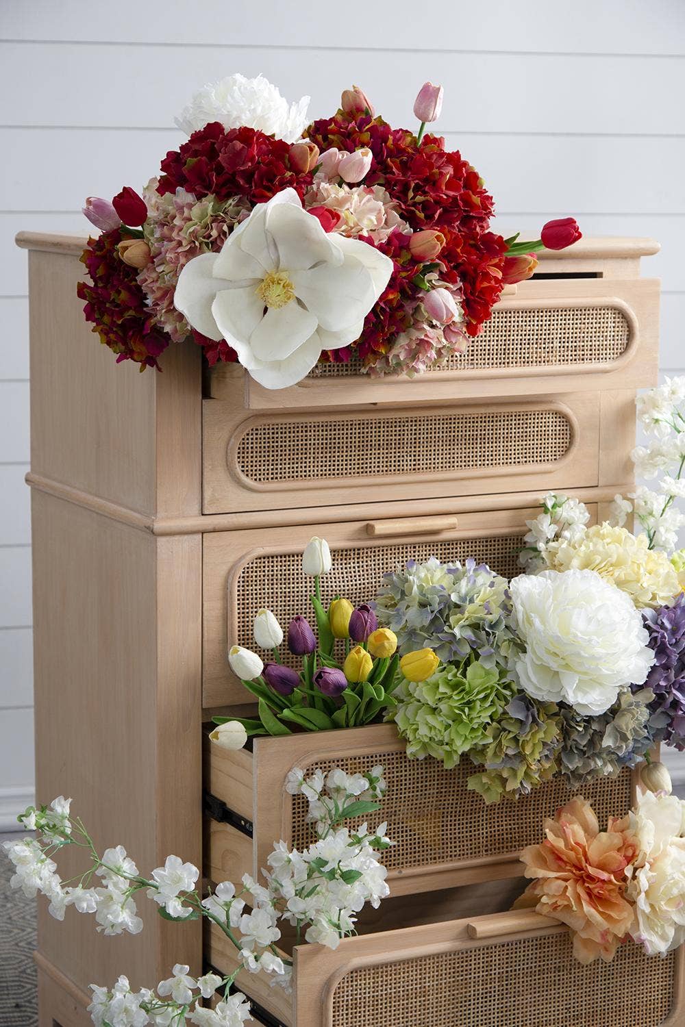 A&B Home Group Inc. - Wholesale Artificial Flowers - 12x6x30" Almost Real Magnolia Stem, White6