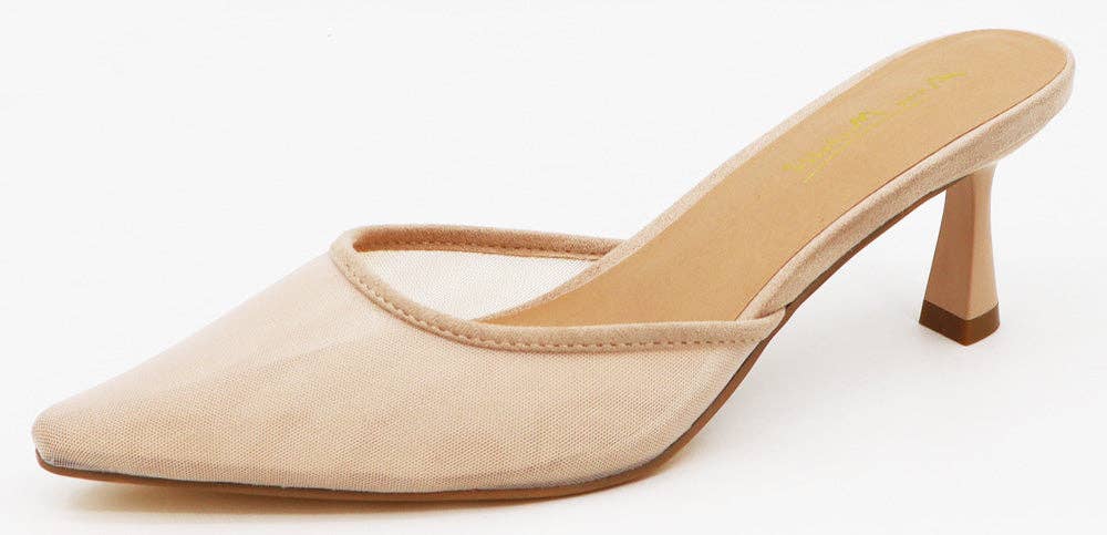 Mars Sky Shoes Wholesale - Wholesale Low Heels - Women's - Anne Michelle SCARLET-03 Women Low Heel Mesh Lace Slipon Mules-12 Pairs Pack-15.95/Pair3