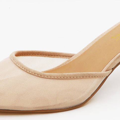 Mars Sky Shoes Wholesale - Wholesale Low Heels - Women's - Anne Michelle SCARLET-03 Women Low Heel Mesh Lace Slipon Mules-12 Pairs Pack-15.95/Pair3