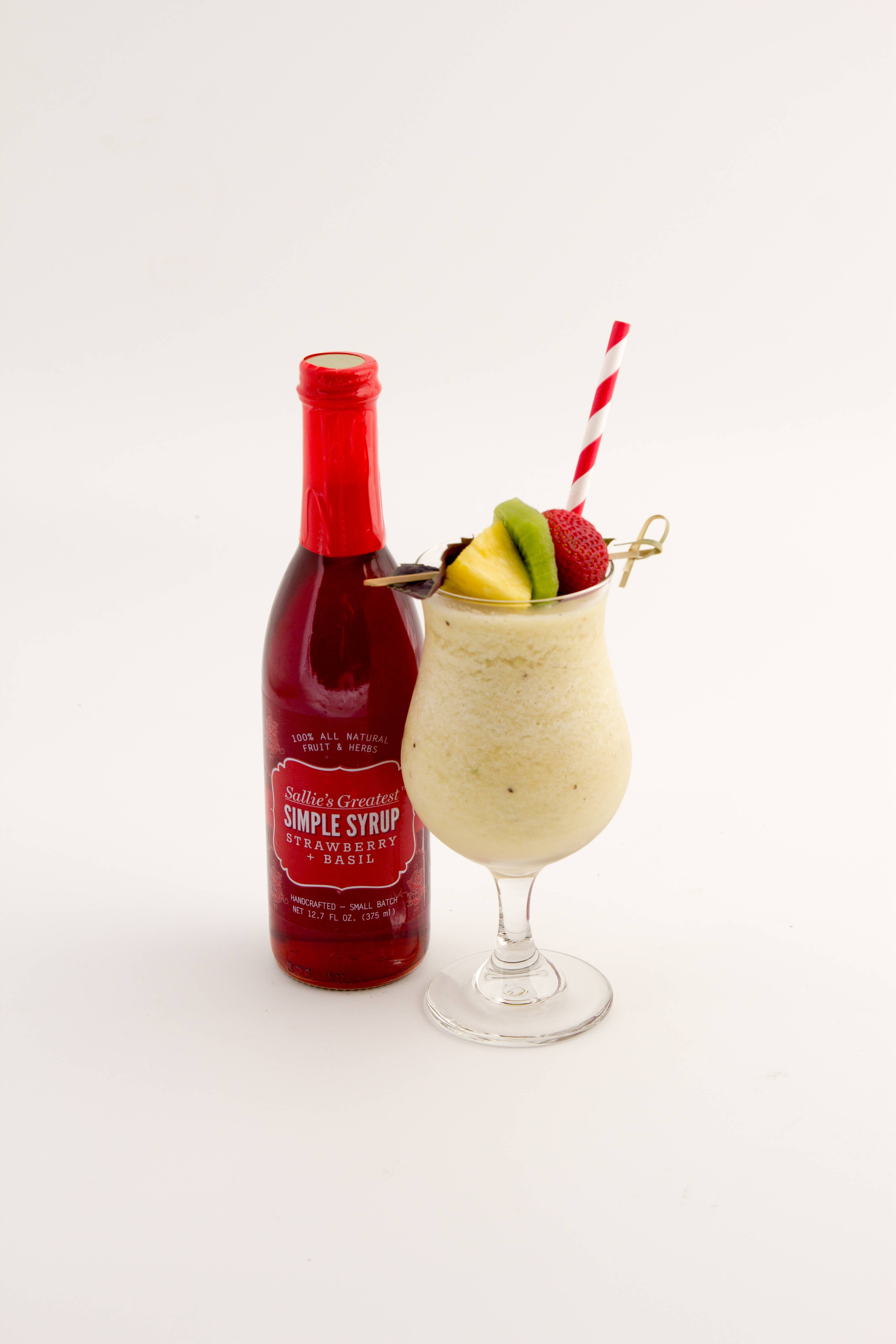 Sallie's Greatest - Wholesale Cocktail Mix/Syrup - 5 oz. Strawberry + Basil Simple Syrup4