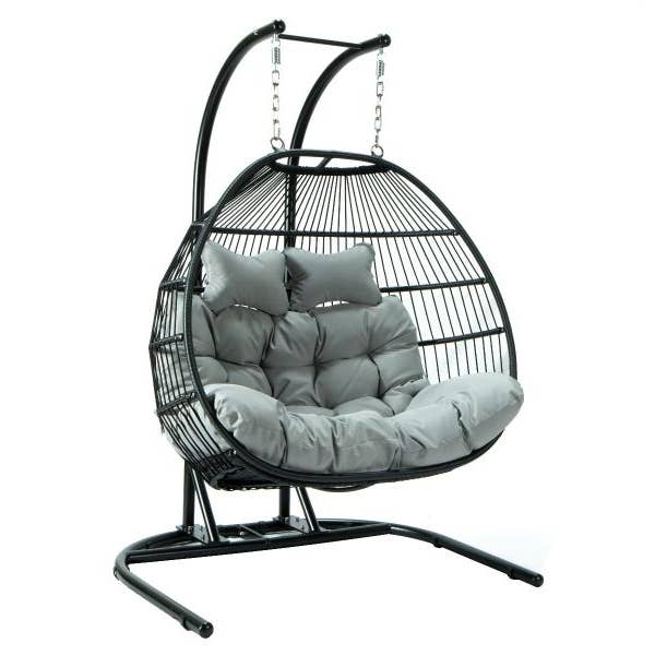 LeisureMod - Wholesale Egg Chair - Wicker 2 Person Double Folding Hanging Egg Swing Chair45