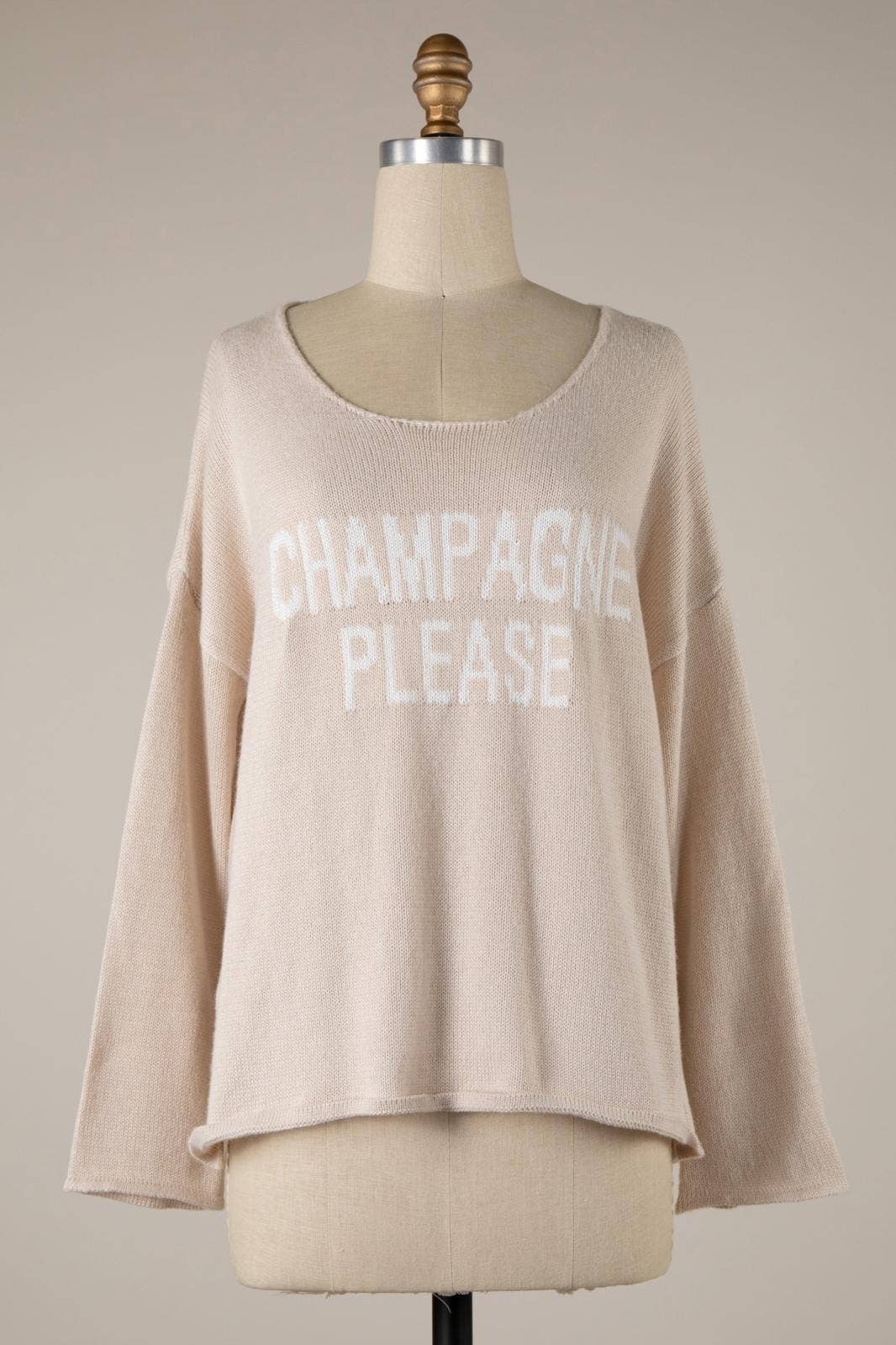 Ashley’s Clothing Design Inc. - Vente Pull en maille – femme - Champagne s'il vous plaît !5