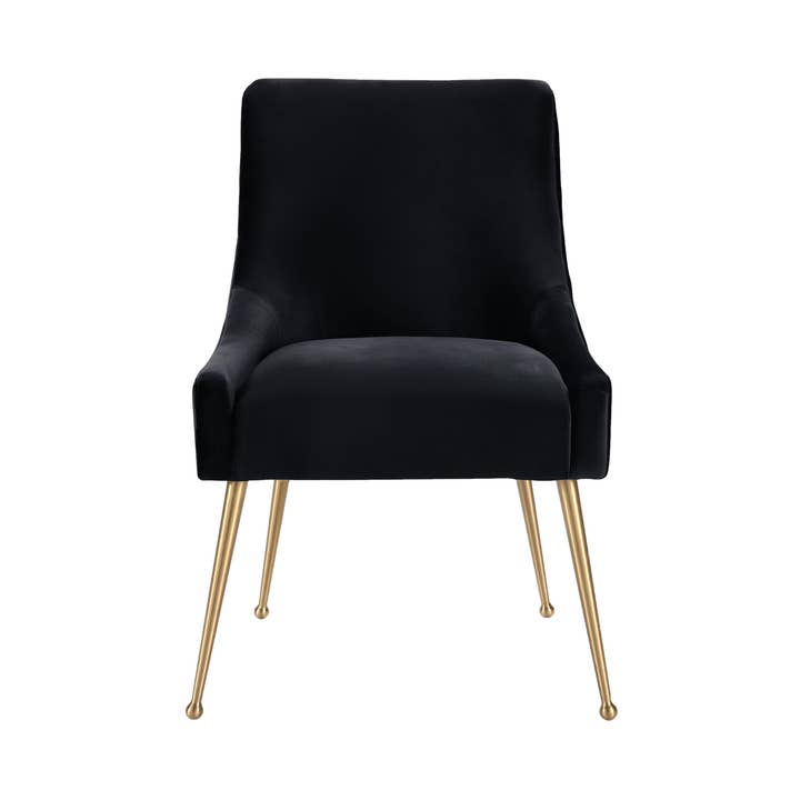 Modern Velvet/Boucle Side Dining Chair with Gold Metal Legs for wholesale by first of a kind