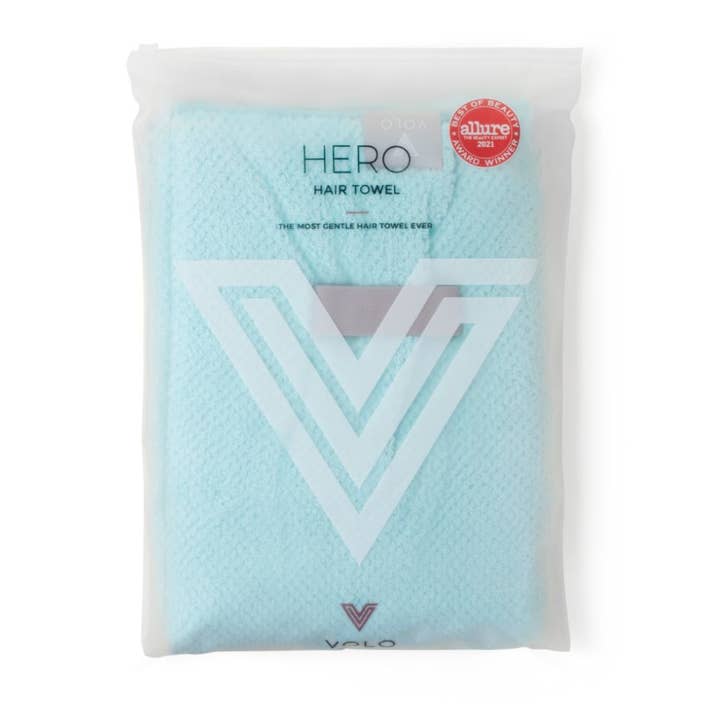 VOLO Hero Hair Towel in ECO Tote-Capri Blue for wholesale by VOLO Beauty