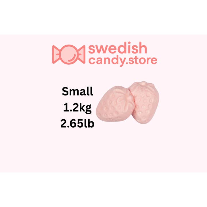 Caramelle Svedesi - Fragole di Schiuma 1,2 kg/2,65 lb per la vendita all'ingrosso da parte di Swedish Candy.Store - Swedish Candy