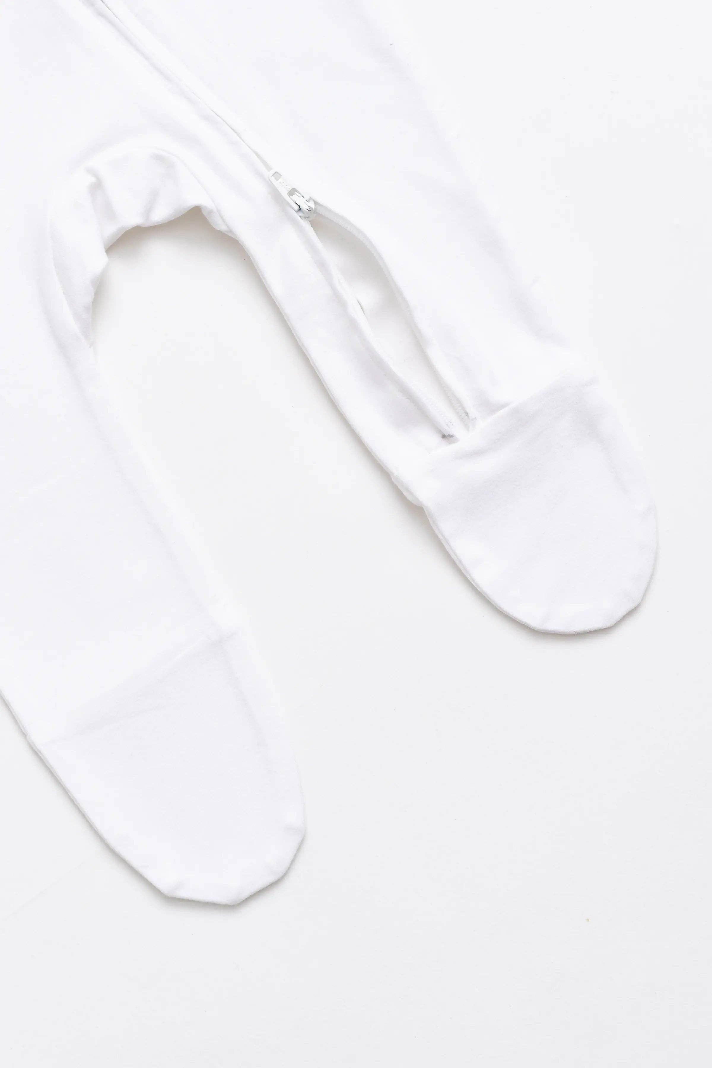 Monica + Andy – Engroshandel Romper - Baby – Zipper One-Piece_Hvid2