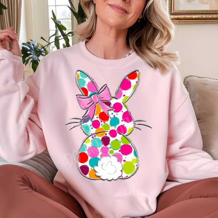 Dotted Easter Bunny - Sweatshirt for wholesale by Cash & Drix Wholesale
