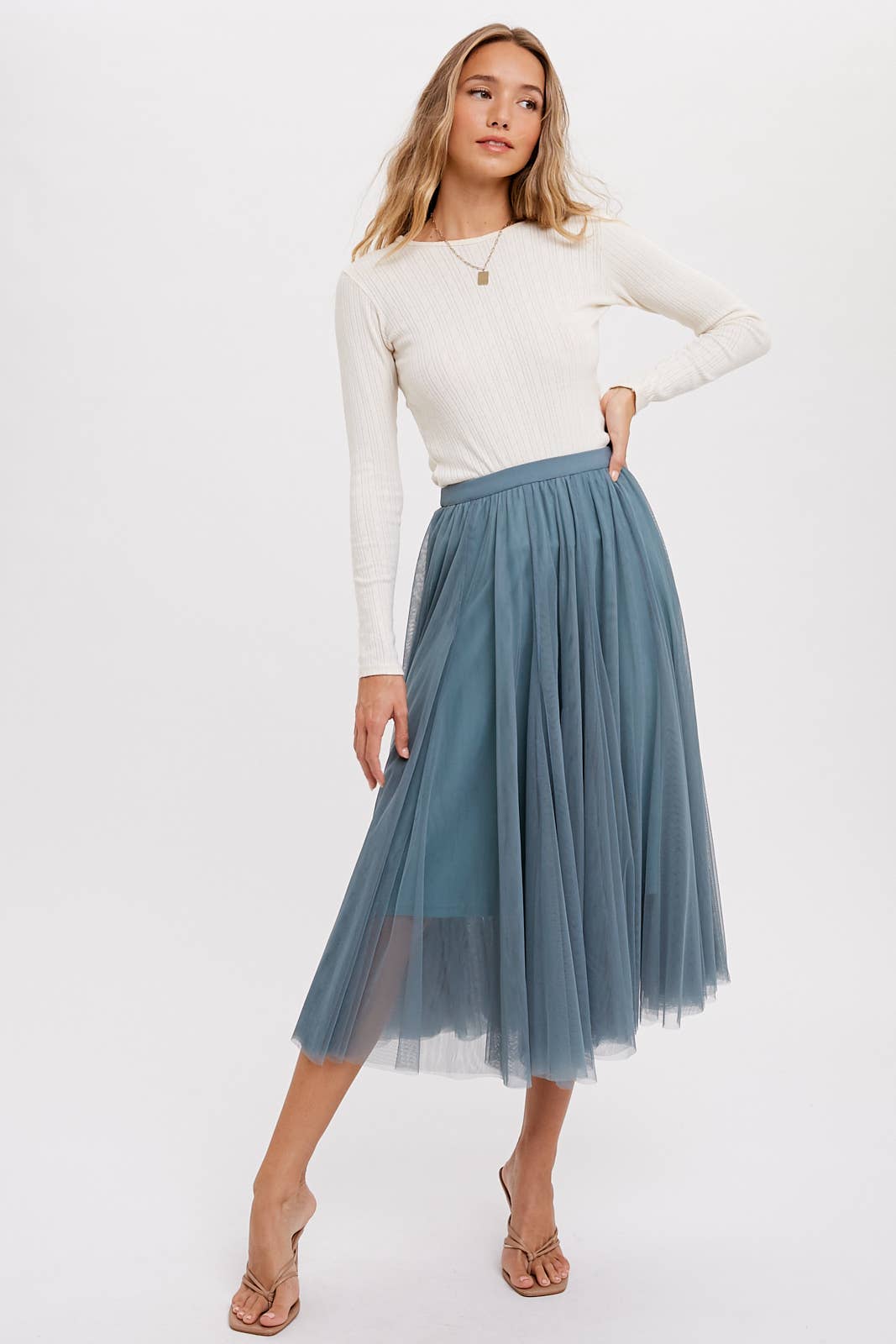 Bluivy - Wholesale Skirt - Women's - TULLE MIDI SKIRT8