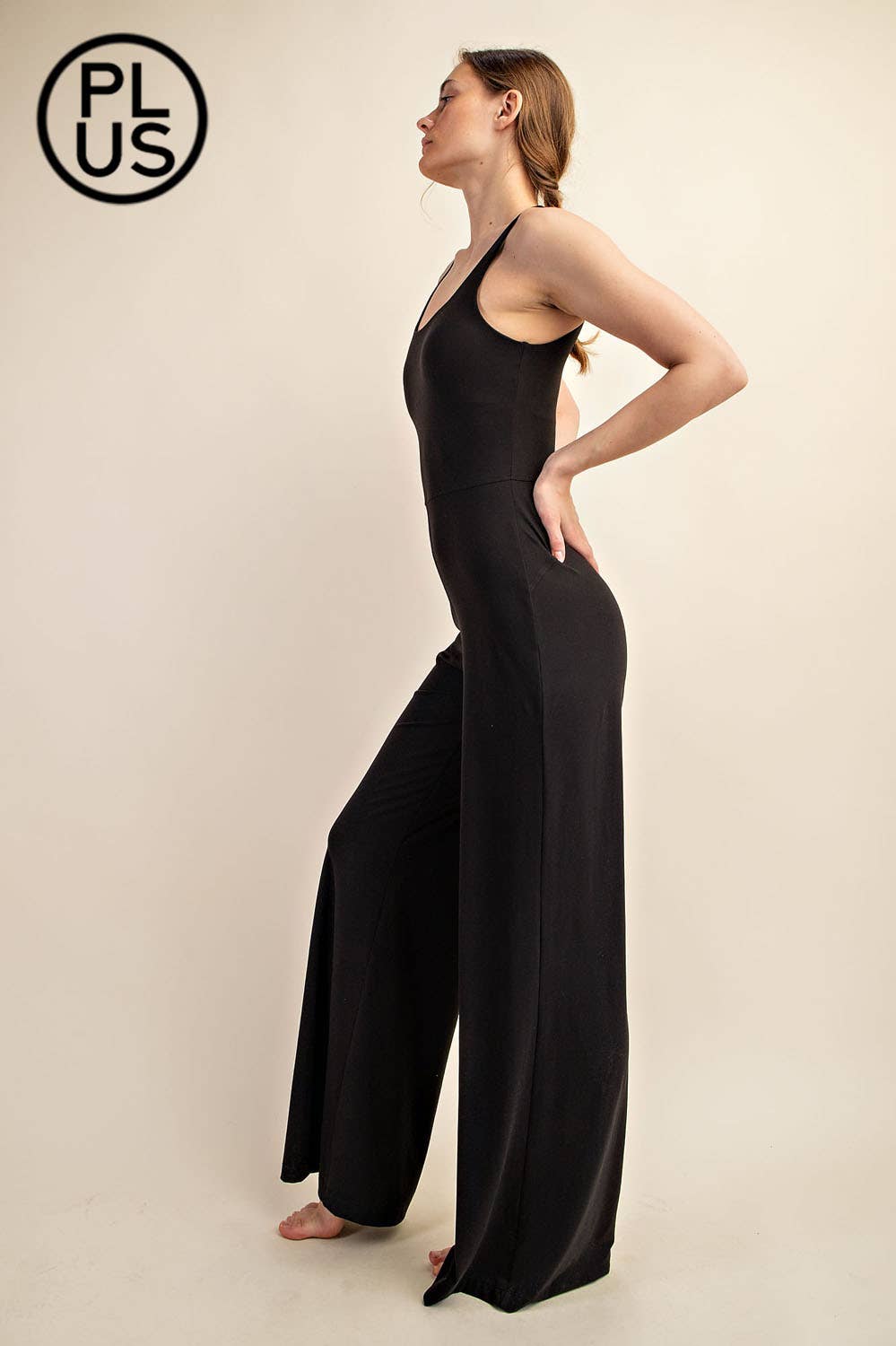 Rae Mode - Vente Combinaison – femme - COMBINAISON À JAMBES LARGES EN BEURRE RECYCLÉ GRANDE TAILLE30