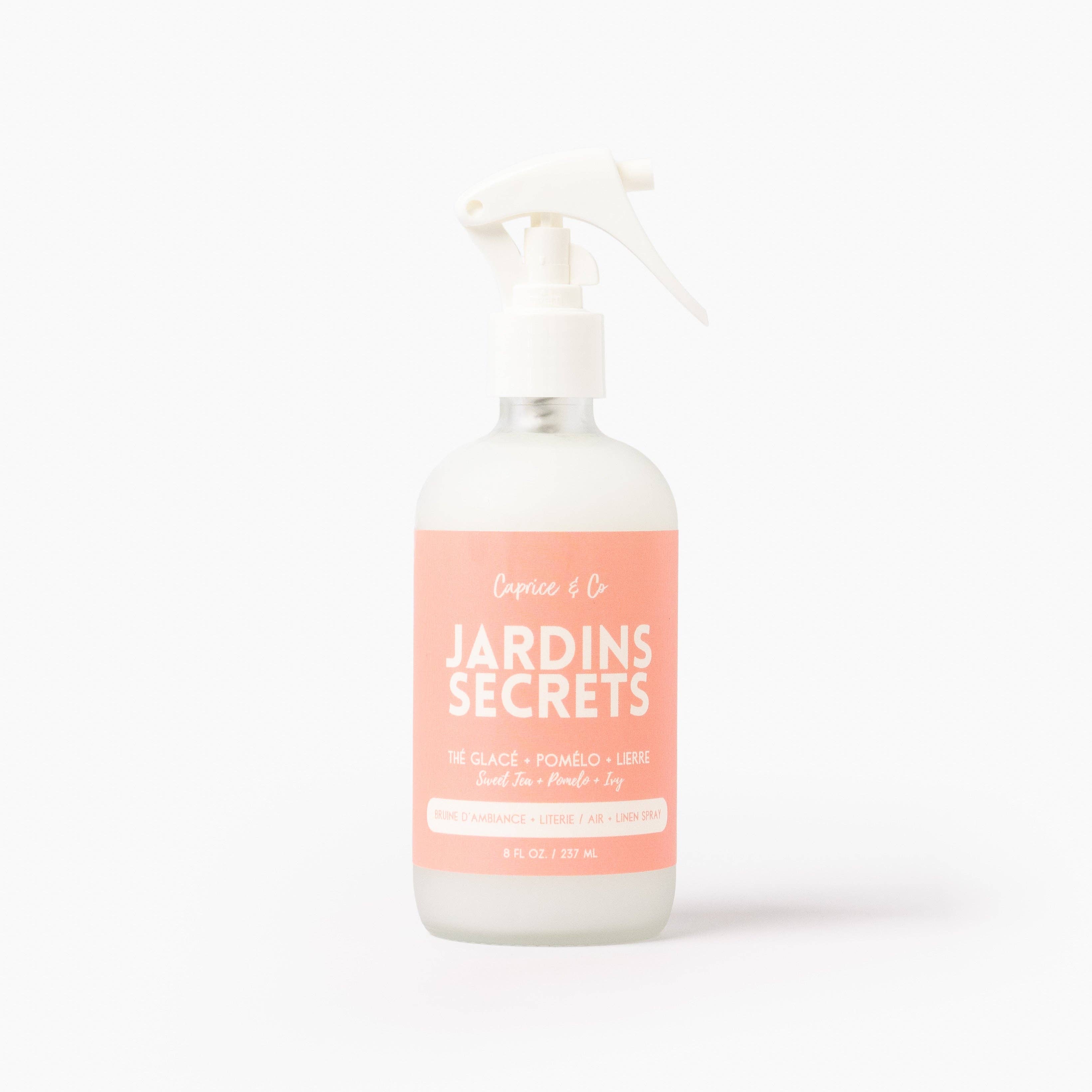 Caprice & Co - Wholesale Room & Linen Spray - Linen + Room Spray - Jardins Secrets - Sweet Tea + Pomelo + Ivy1