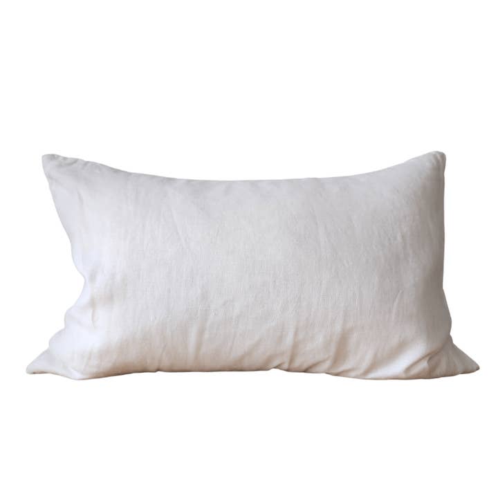 STONEWASHED LINEN RECTANGLE CUSHION COVER | 35*55 | Pearl for wholesale by BEHR & CO.