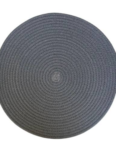 Conjunto de Placemat de Corda de Carvão Tingido à Mão por atacado de Whigstock Studio