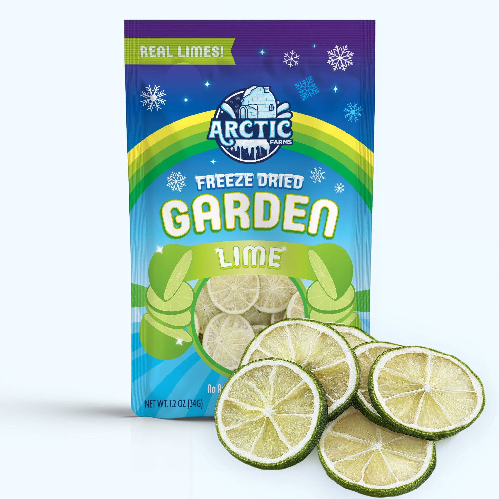 Arctic Farms – wholesale Dried/dehydrated fruit – Arctic Farms Garden Freeze Dried Lime Slices 100% Real Fruit0