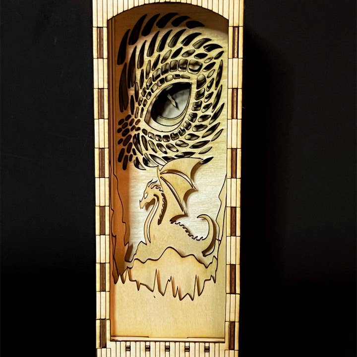 Squirrel Tacos Papercuts - Wholesale Bookend - Book Nook Lighting - Dragon fairytale / fantasy art