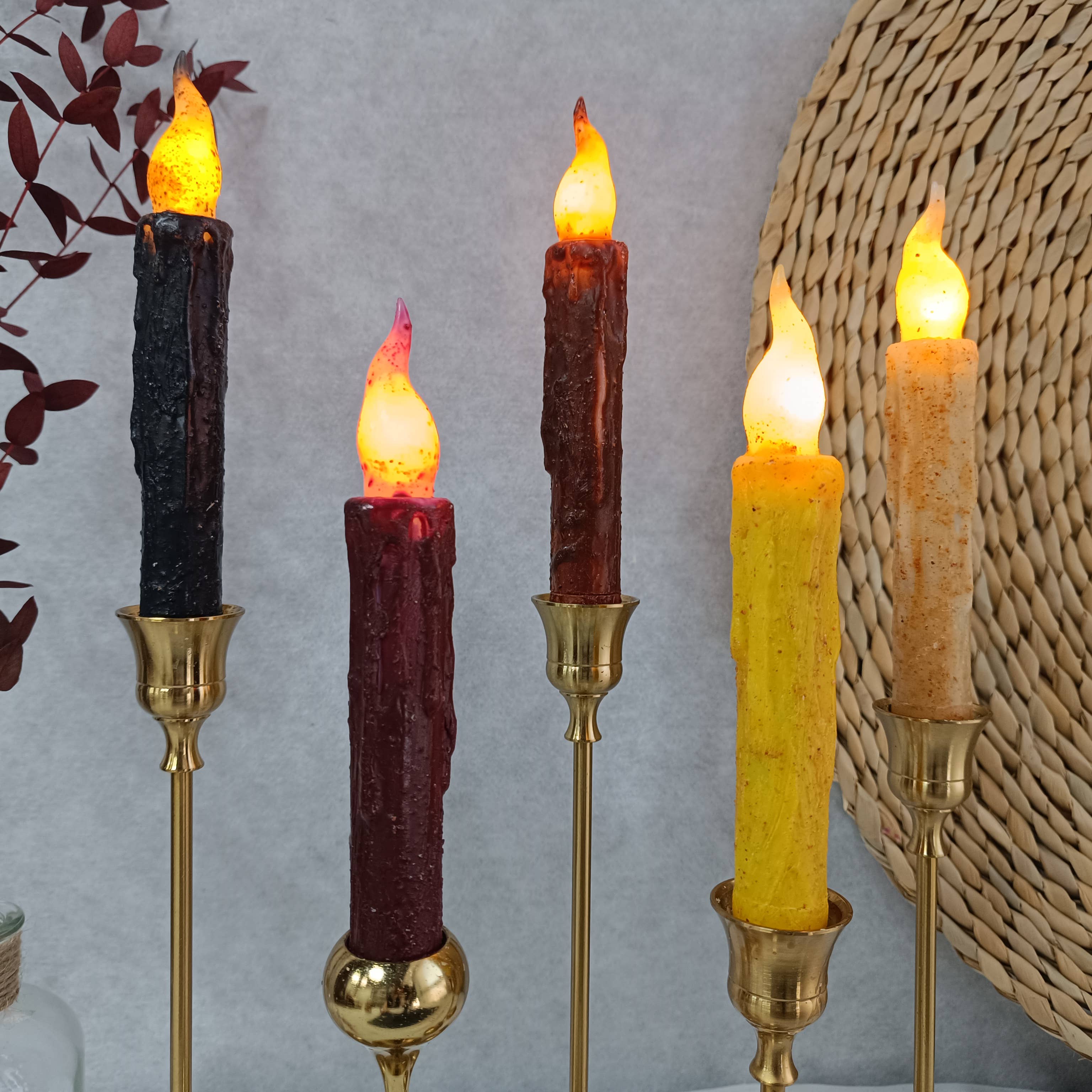 Candles Meta - Wholesale Tapered candle/candlestick - 6-Pack Real Wax Coated LED Taper Candles7