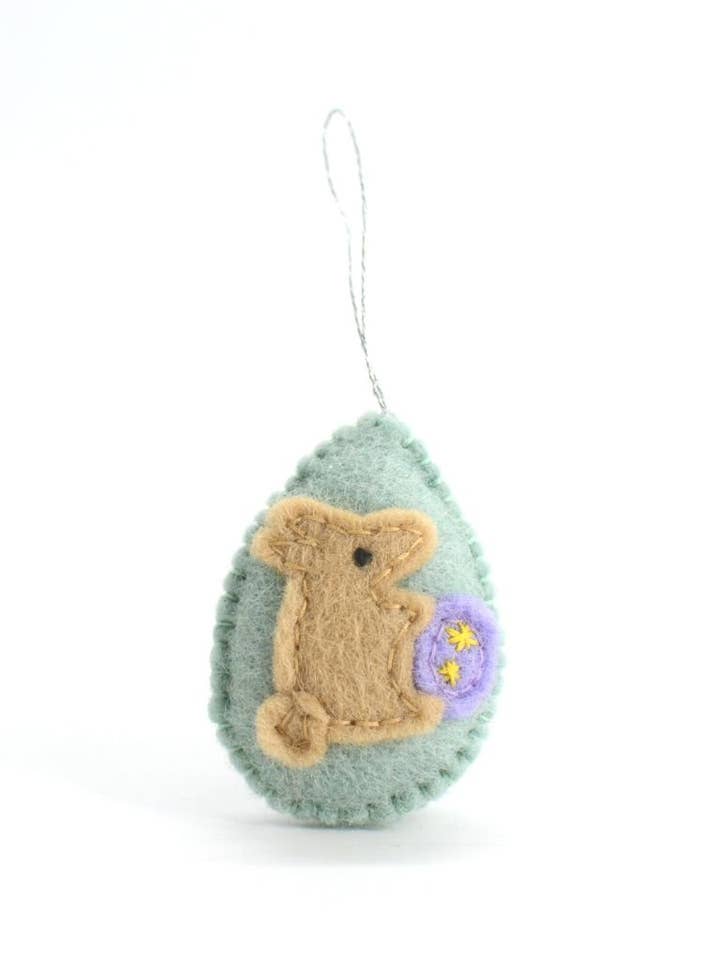 Paaswollen Vilt Ei - Schattig Dier | Set van 10 voor wholesale door Woollyfelt