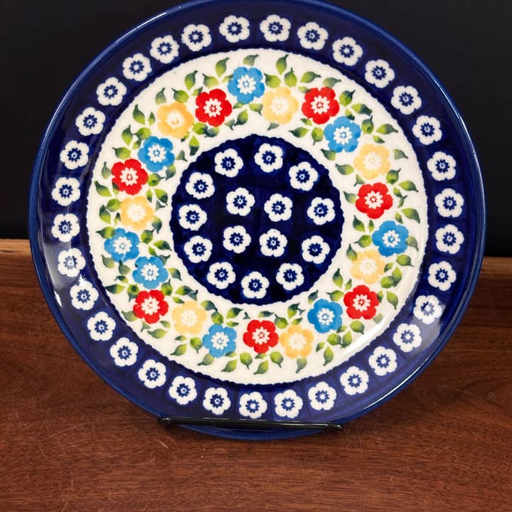 Plate, Salad 7.7", Zaklady - Botanical Gardens for wholesale by Music City Polish Pottery