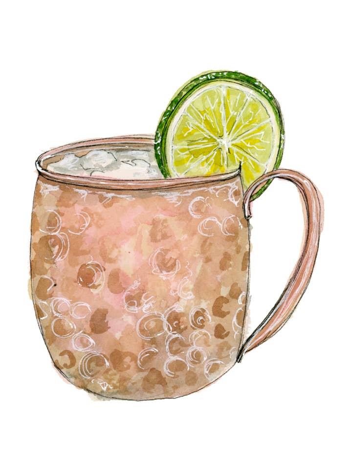Moscow Mule Art Print for wholesale by artxnikki