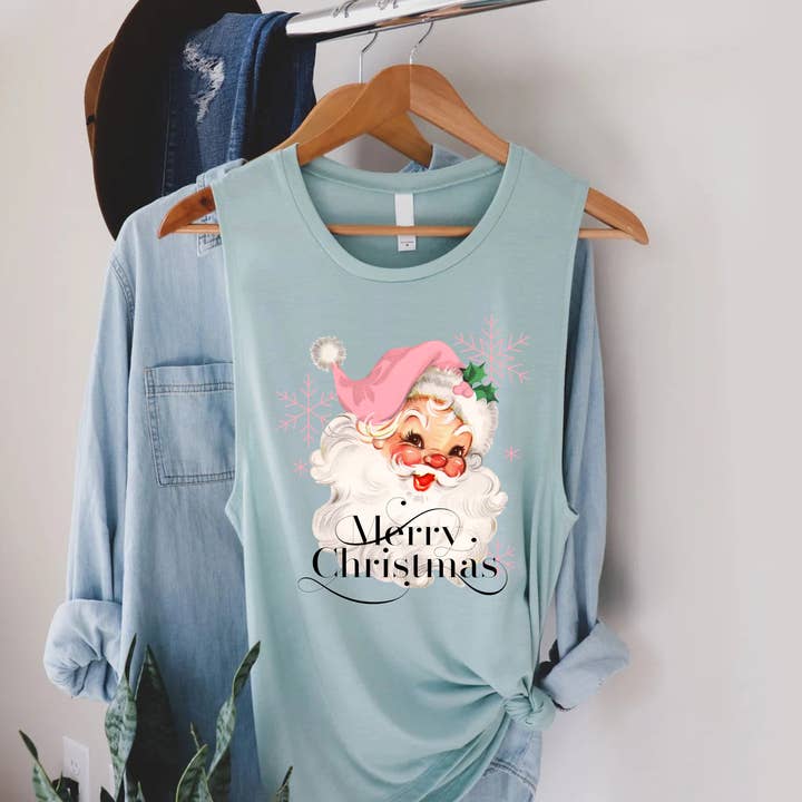 Graphic tank top - Merry Christmas Santa for wholesale by STARCHIS