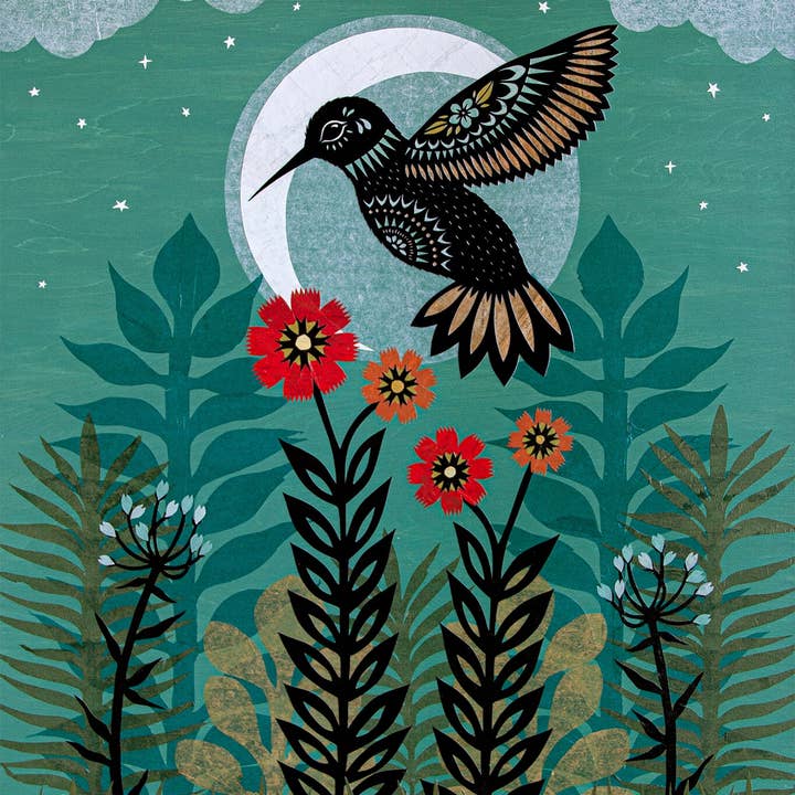 Garden Delights - 16 x 20 inch Cut Paper Art Print for wholesale by Rural Pearl: Cut Paper Art by Angie Pickman