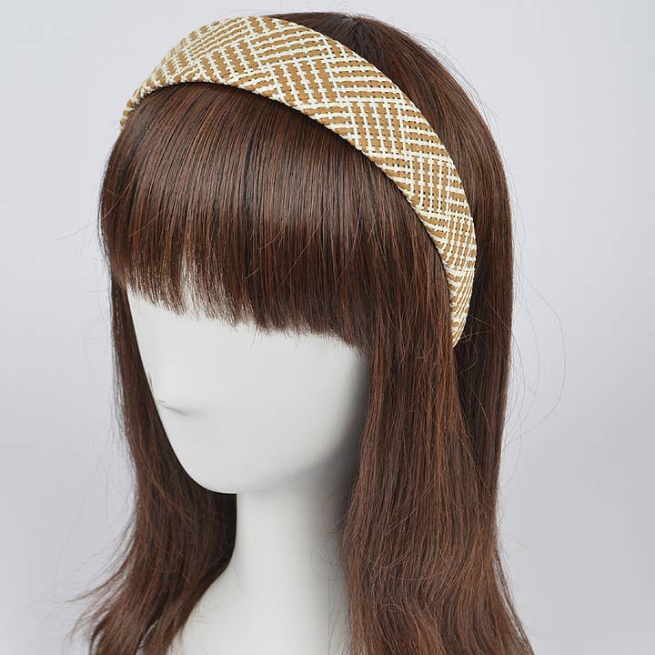 Diadema de paja sintética para venta al por mayor de 3AM BY H&D ACCESSORIES