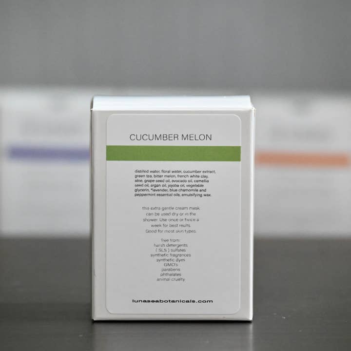 lunasea botanicals - Wholesale Skincare face mask - Cucumber Melon Soothing Cream Mask2