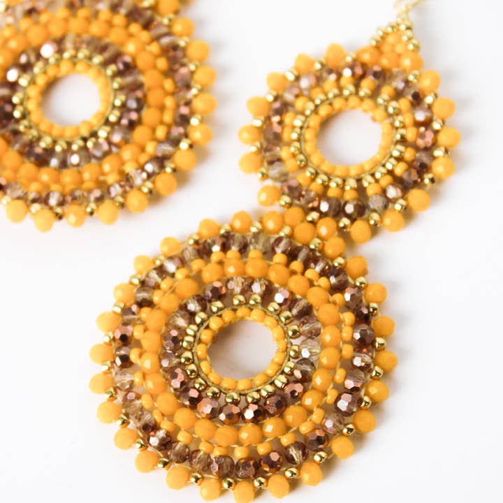 Bali Queen - Wholesale Dangle Earrings - Thai Crystal Double Circle Earrings20