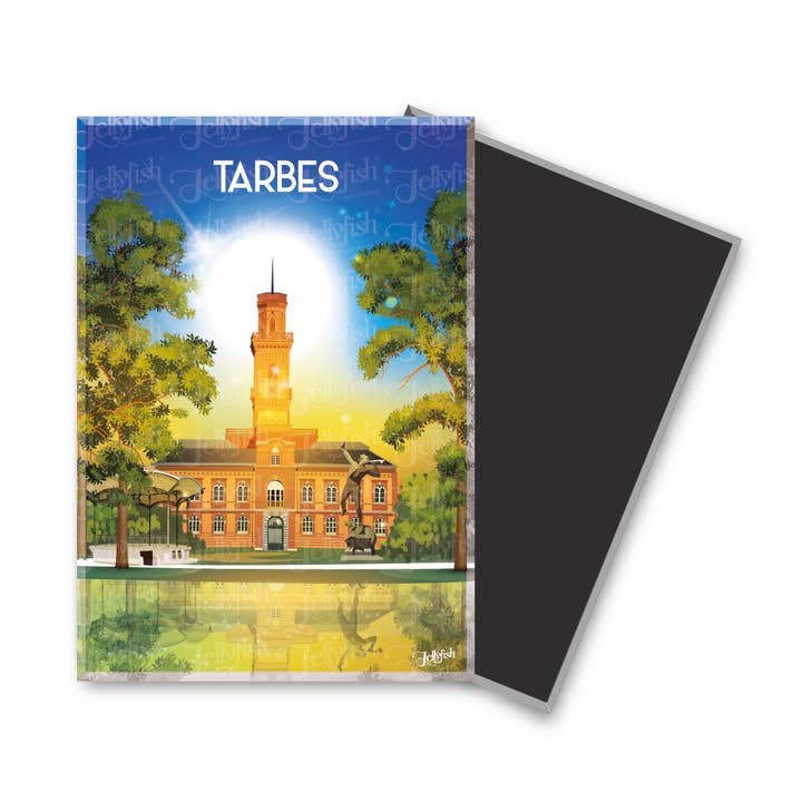 Magnet pour Frigo 6,5 cm x 9 cm - TARBES pour la vente par jellyfish-travelposter