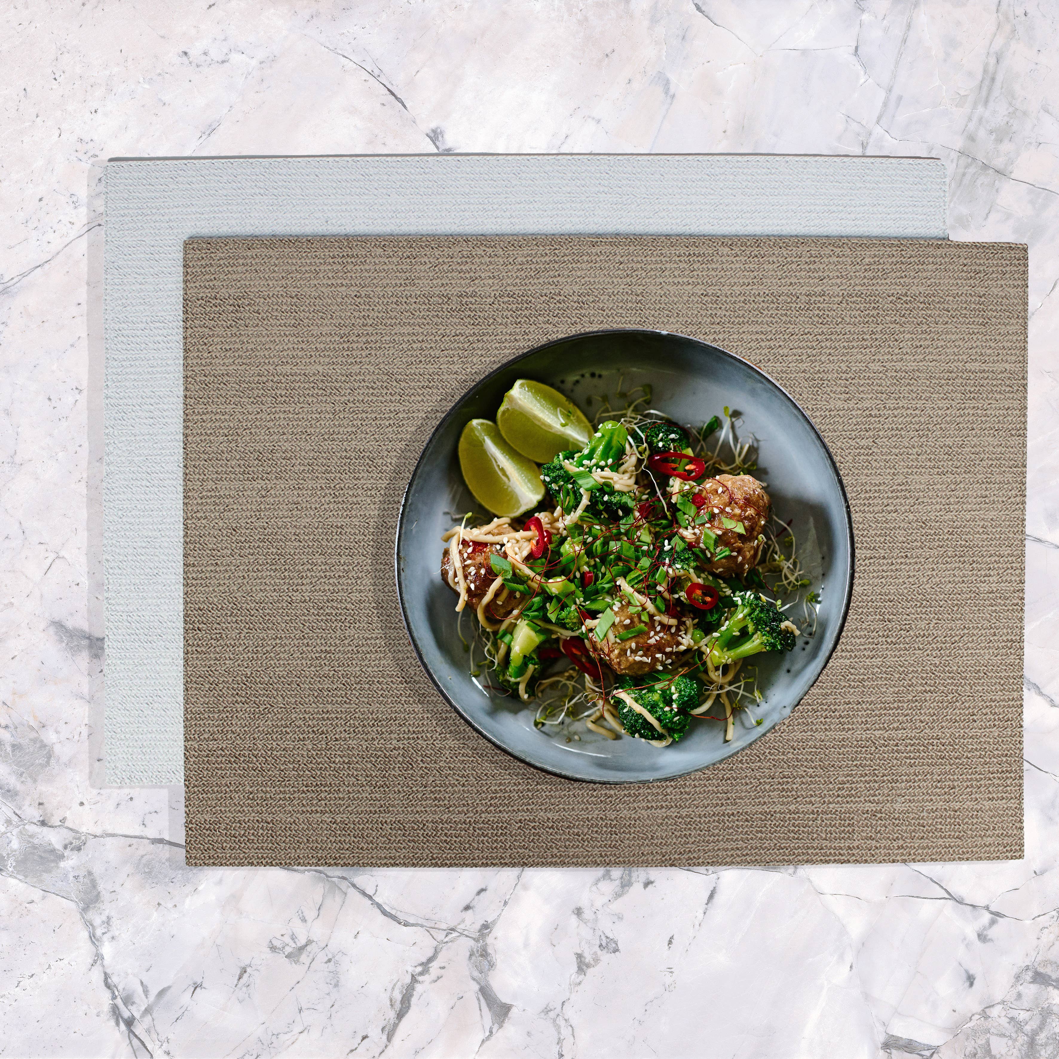 Signature Home Collection GmbH - Wholesale Placemat - Set van 6 rechthoekige placemats met linnenlook in wit/bruin2