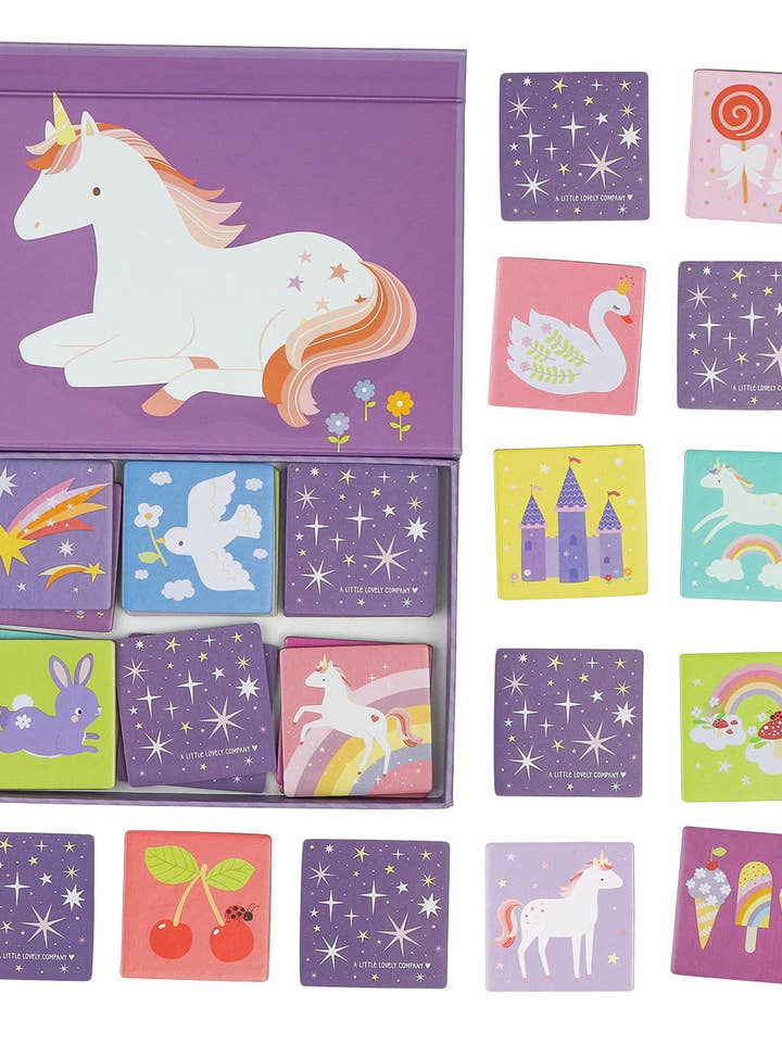 Memory match game: Unicorn dreams for wholesale by A Little Lovely Company