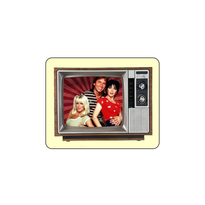 Three's Company Retro TV Show Celebrities Mouse Pad for wholesale by BMS BIZ