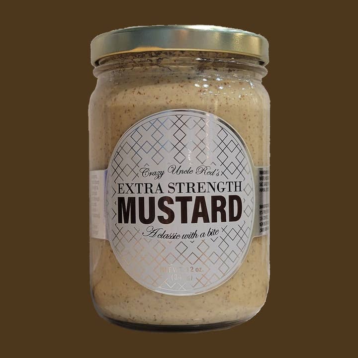 Extra Strength Mustard - a bold mustard for bold gourmets for wholesale by Crazy Uncle Reds