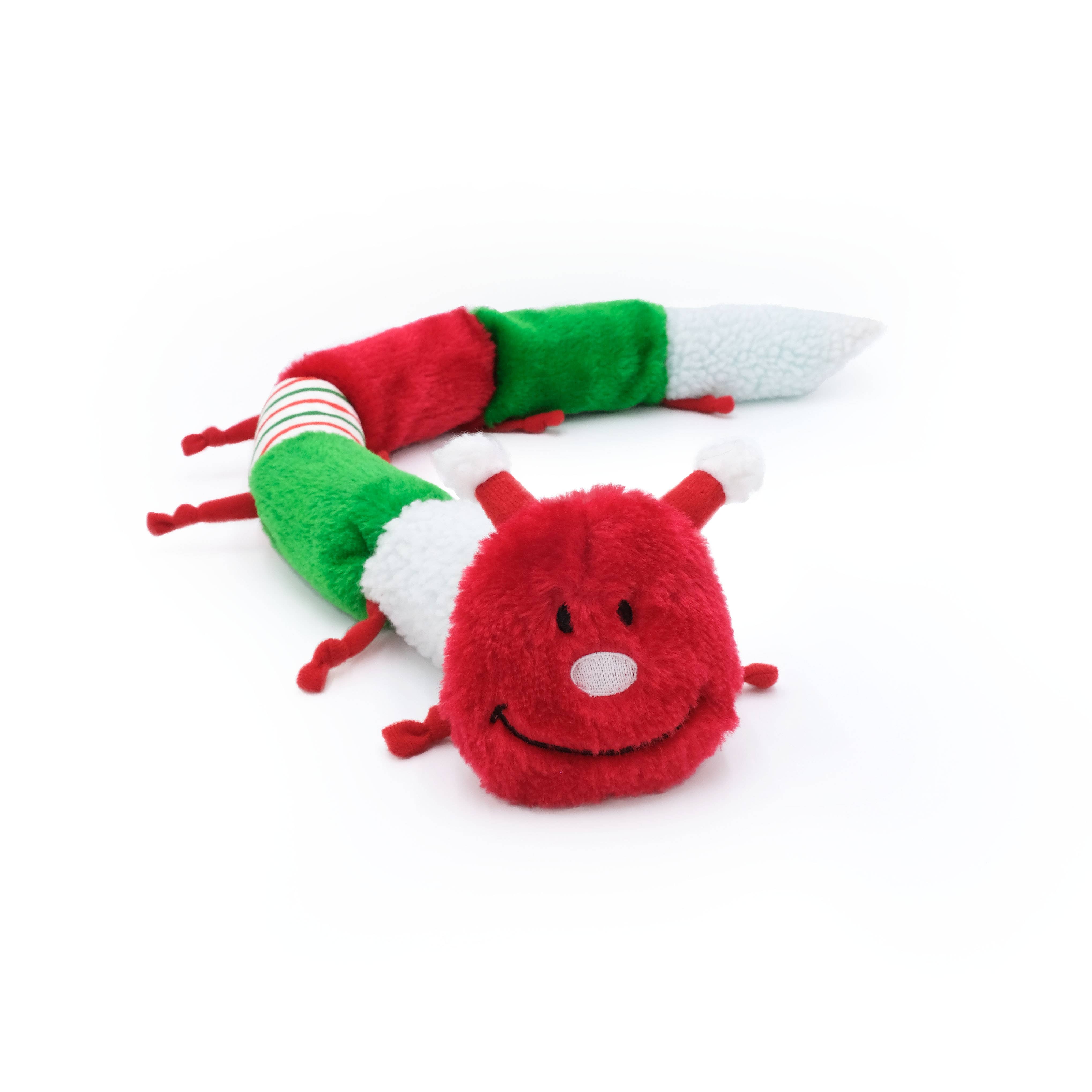 ZippyPaws – wholesale Pet plush toy – Dog – Christmas Caterpillar - Deluxe - Holiday Dog Toy1