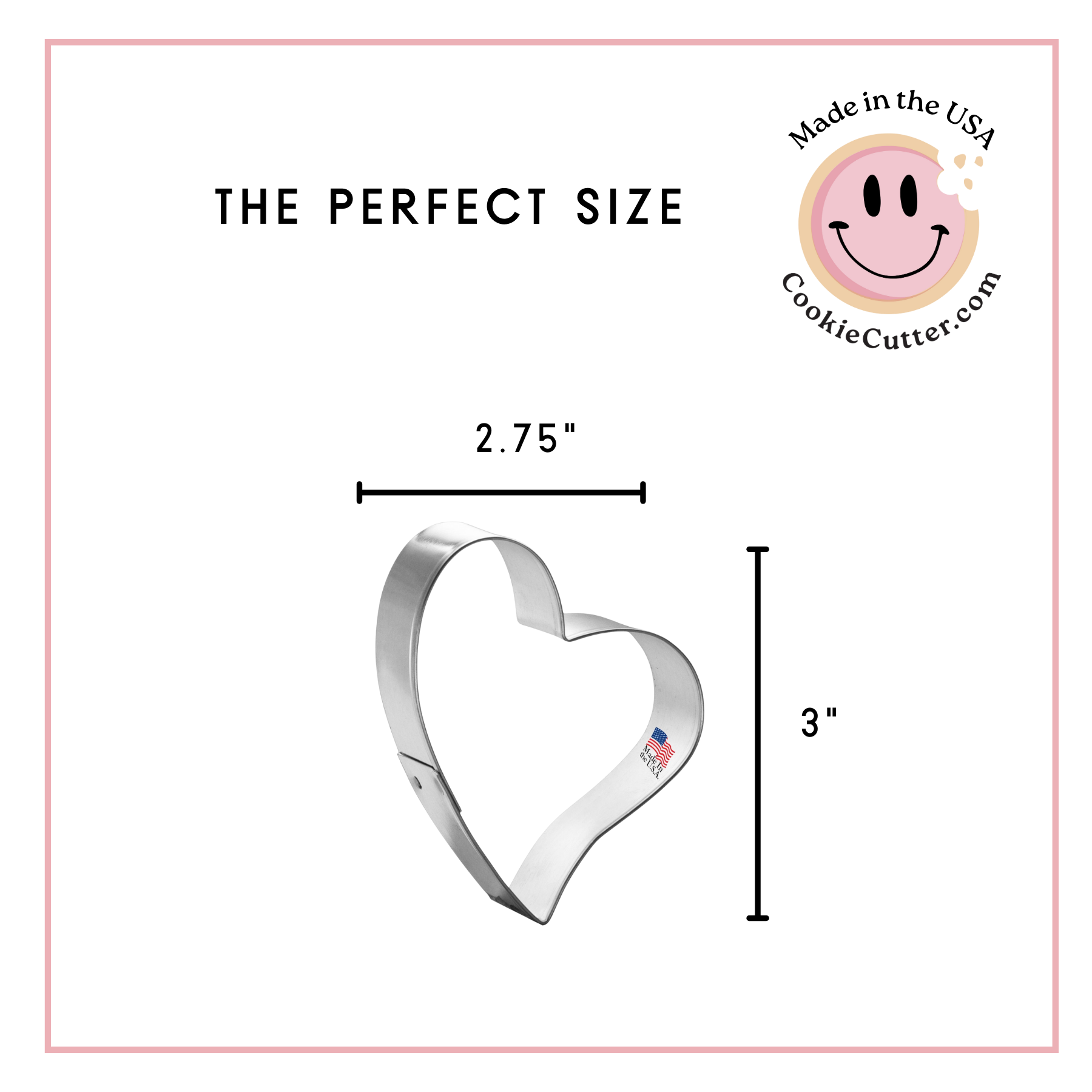 CookieCutter.com - Wholesale Cookie Cutter - Mini Love Heart Cookie Cutter 1.25 in M1663