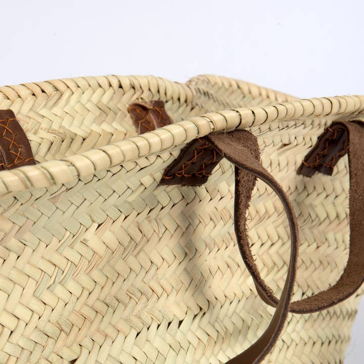 Willow Group - Wholesale Tote Bag - Women's - Oval Straw Tote w/ Leather Side Handles 18"L2