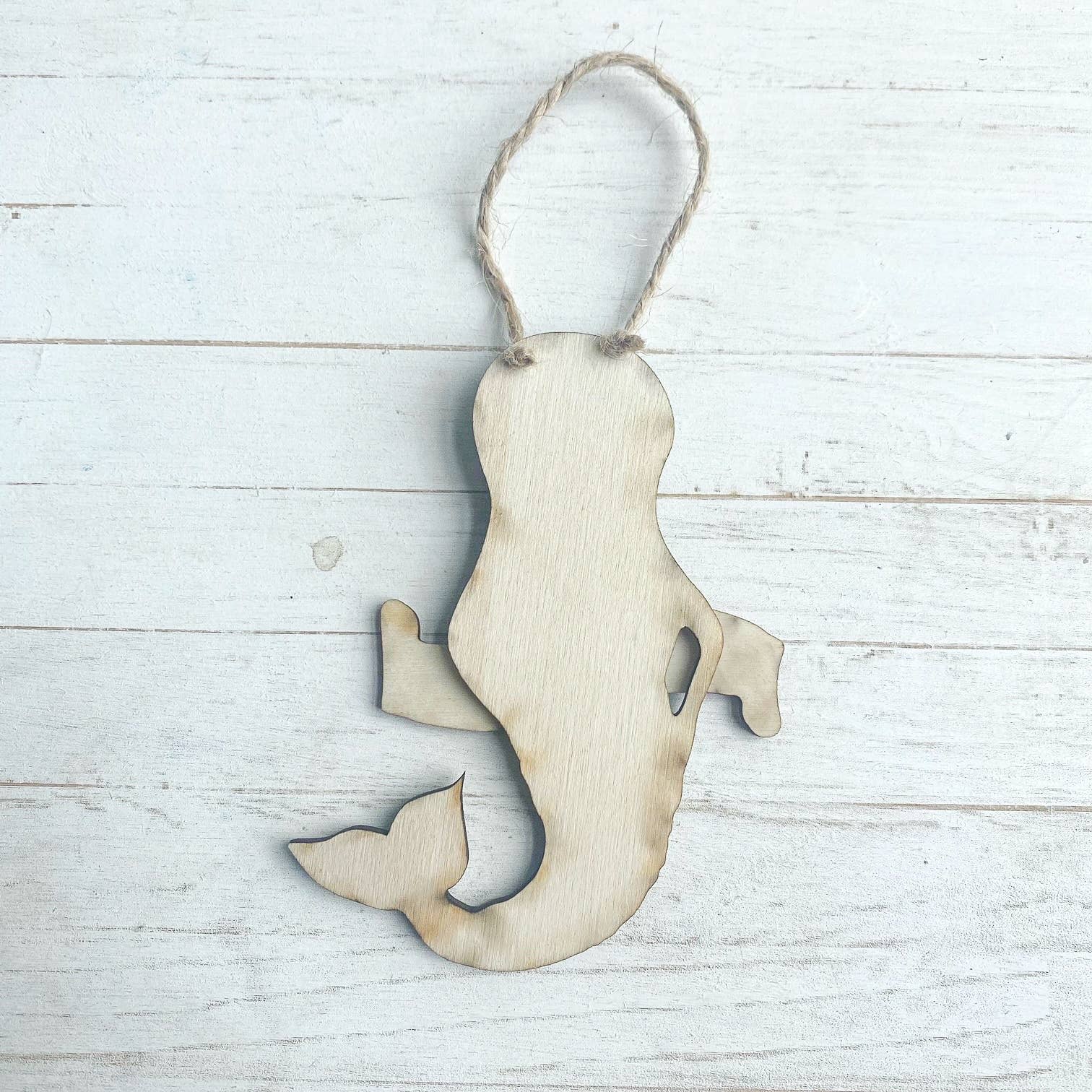Gorgeous Little Bits Ltd – wholesale Ornament – Mini Wooden Mermaid Custom Personalised Hanging Decoration1