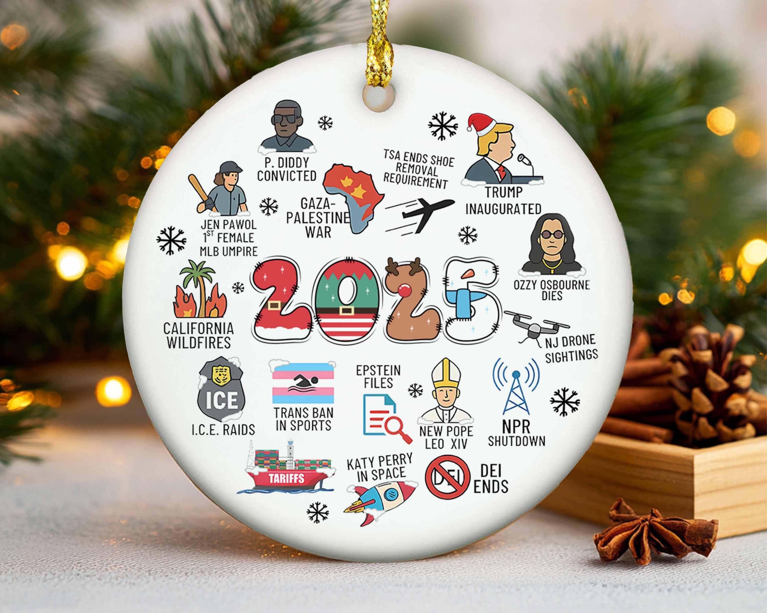 Embrova - Venta al por mayor Adornos - Adorno de Navidad de Revisión del Año 2025, Adorno Navideño Divertido3