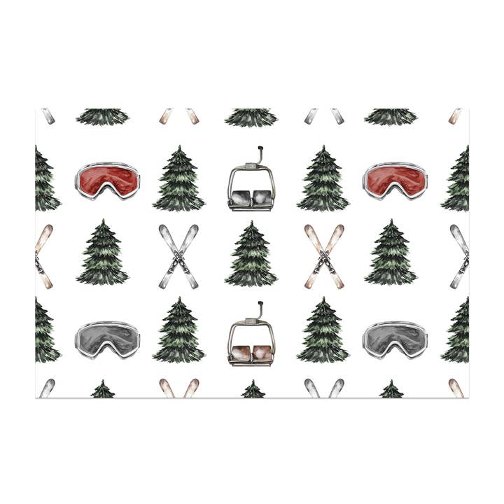 Chamonix Ski Vinyl Rug for wholesale by Podevache