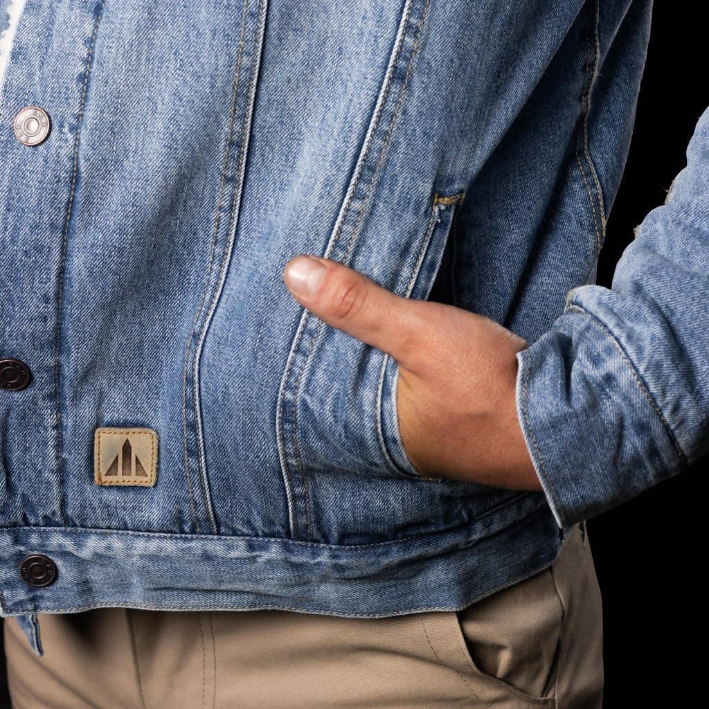 BAD WORKWEAR – Engroshandel Denimjakke - Herre – BAD denim sherpa-jakke6