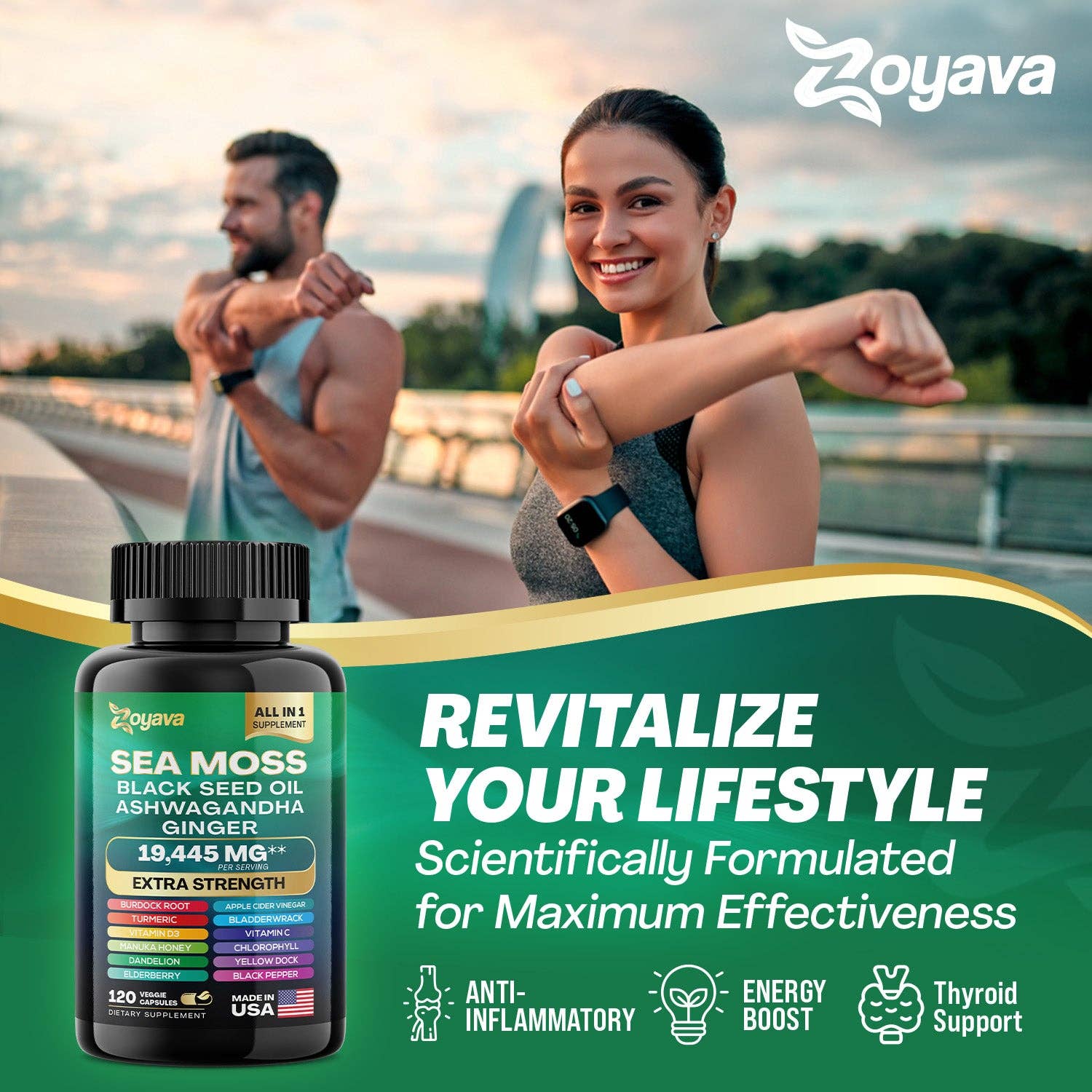 Zoyava – Großhandel Nahrungsergänzungsmittel/Vitamin zum Einnehmen – Sea Moss 16-in-1 Magic Moss Super Blend – 19.445 mg11