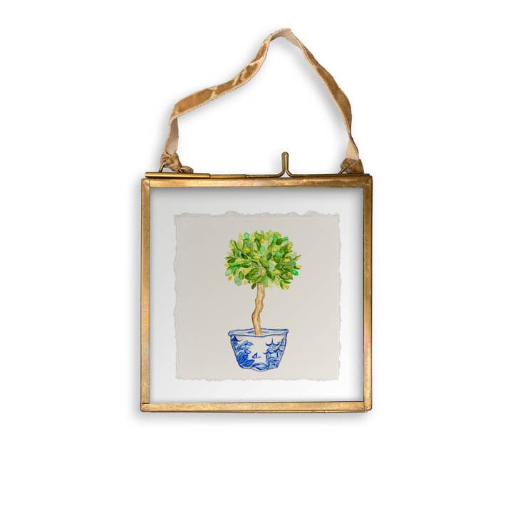 French Graffiti - Vendita all'ingrosso Strofinacci - Ciotola blu e bianca con albero di limone12