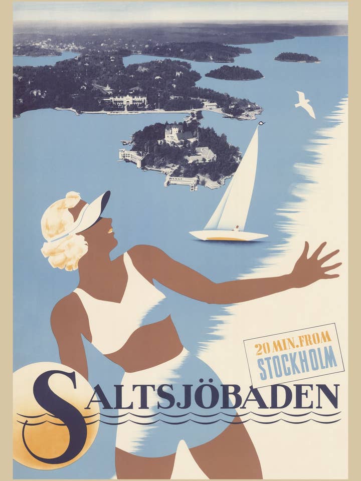 Saltsjöbaden, Plakat 50 x 70 cm for engroshandel hos Come to Finland