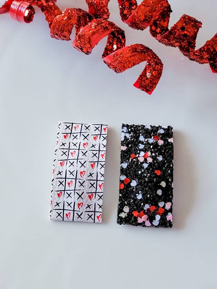 2" rechthoekige Snap Clip Pair Tictactoe voor wholesale door Dainty Delights Creations